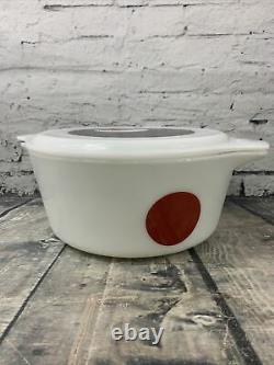 Pyrex Moon Deco #475- 2 1/2 Qt. Promotional Casserole WITH LID