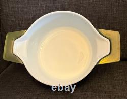 Pyrex Ocean Filigree Espanola 475-B 2.5 Qt Casserole w Lid + Cradle 1973 Promo