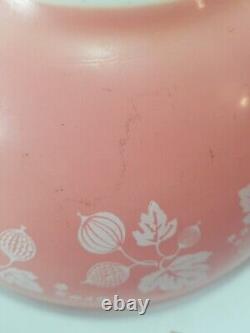 Pyrex Pink White Gooseberry Cinderella Nesting Mixing Bowls Complete Set 4