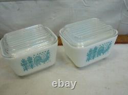 Pyrex Refrigerator Freezer Fridge Set Cinderella Casserole Amish Butterprint Lid