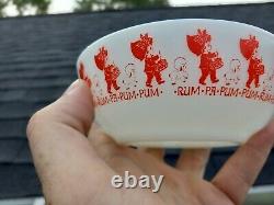 Pyrex Rum Pa Pum #708 SOUP CEREAL BERRY BOWL Christmas Drummer Boy SHEEP