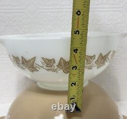 Pyrex Sandalwood Cinderella Mixing Bowls 444 and 443 Nesting Bowls Vintage