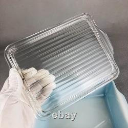 Pyrex Snowflake Garland Blue Refrigerator Set 503 502 501 Nesting Storage 1970s