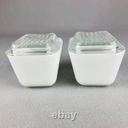 Pyrex Snowflake Garland Blue Refrigerator Set 503 502 501 Nesting Storage 1970s