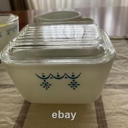 Pyrex Snowflake Riff S Sugar & Milk Pitcher Set White From Japan