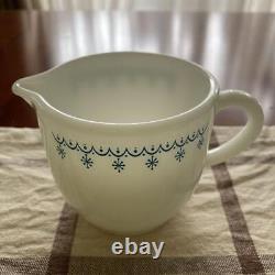 Pyrex Snowflake Riff S Sugar & Milk Pitcher Set White From Japan