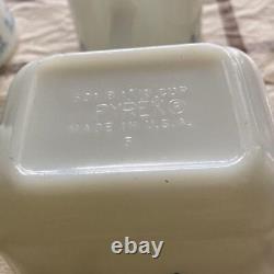 Pyrex Snowflake Riff S Sugar & Milk Pitcher Set White From Japan