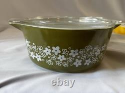 Pyrex Spring Blossom Round Casserole Set With Lids 471-475 10 pieces