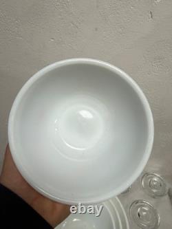 Pyrex True Opal White Nesting Mixing Bowl Unmarked Milk Glass No Pattern READ