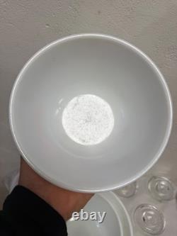 Pyrex True Opal White Nesting Mixing Bowl Unmarked Milk Glass No Pattern READ