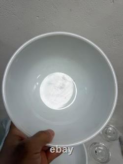 Pyrex True Opal White Nesting Mixing Bowl Unmarked Milk Glass No Pattern READ