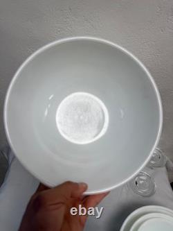 Pyrex True Opal White Nesting Mixing Bowl Unmarked Milk Glass No Pattern READ