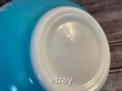 Pyrex Turquoise Amish Butterprint Cinderella Nesting Mixing Lot of 3 Set Bowls