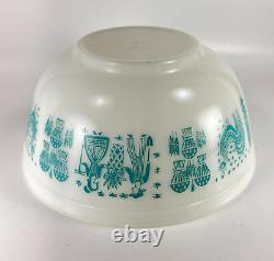 Pyrex White On Turquoise Amish Butterprint Mixing Bowl VTG 403 2 1/2 QT