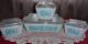 Pyrex Turquoise Butterprint 501 502 503 Refrigerator Dishes W Lids Complete Euc