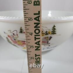 RARE 1940's McKee Milk Glass Sleigh Ride Tom & Jerry Hazel Atlas BOWL ONLY 11