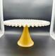Rare Amber Fenton Art Glass Cake Stand/plate Silvercrest Vtg Ruffled Edge