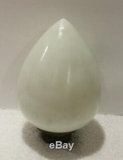 RARE Antique Milk Glass Teardrop Pendant Weathervane Or Lightning Rod Ball