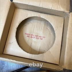 RARE Fenton Hobnail Milk Glass Pedestal Punch Bowl with12 Cups #3722 Very Big