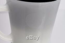 RARE Fire King White Polka Dots D HANDLE MUG Milk Glass Mugs Coffee Tea Cup