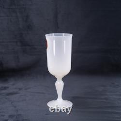 RARE French opaline glass white PORTIEUX VALLERYSTHAL goblet milk glass