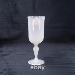 RARE French opaline glass white PORTIEUX VALLERYSTHAL goblet milk glass