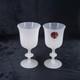 Rare French Opaline Glass White Portieux Vallerysthal Goblets Milk Glass