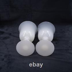 RARE French opaline glass white PORTIEUX VALLERYSTHAL goblets milk glass