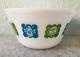 Rare Green & Blue Pennsylvania Dutch Milk Glass Federal 9 Mixing Bowl Vintage