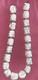 Rare Individually Knotted White Milk Glass Ornate Bead Necklacefor Repair 12.5in