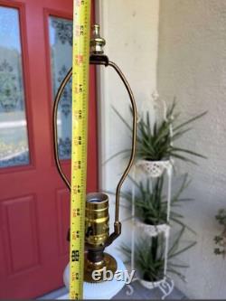 RARE Mid Century Modern Milk Glass White Tall Lamps