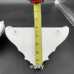 RARE Set Of 2 Westmoreland Milk Glass Wall Pockets 8 x 5