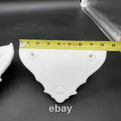RARE Set Of 2 Westmoreland Milk Glass Wall Pockets 8 x 5
