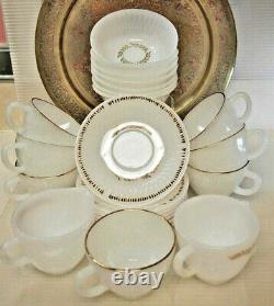 RARE VTG'GOLDEN HARVEST' 23 pieces TEA SET/ USA/ FEDERAL GLASS Co, 1950s