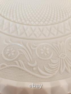 RARE Vintage Duncan and Miller Milk Glass Cake Stand Sandwich Design