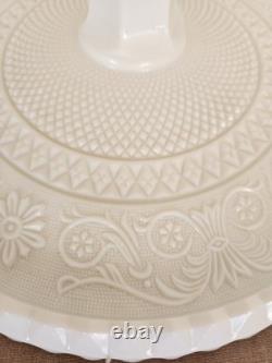 RARE Vintage Duncan and Miller Milk Glass Cake Stand Sandwich Design