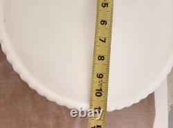 RARE Vintage Duncan and Miller Milk Glass Cake Stand Sandwich Design