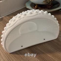 RARE! Vintage Fenton Lavabo White Milk Glass Hobnail Water Fountain Wall Planter