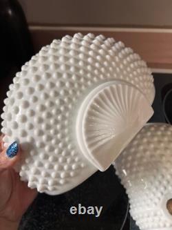 RARE! Vintage Fenton Lavabo White Milk Glass Hobnail Water Fountain Wall Planter