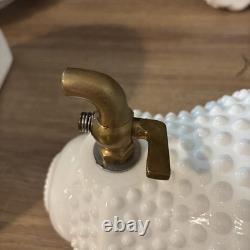 RARE! Vintage Fenton Lavabo White Milk Glass Hobnail Water Fountain Wall Planter