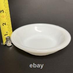 RARE Vintage Fire King White Milk Glass Set Of 10 Restaurant Small Bowls