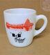 Rare Vintage Milk Glass Mug B & B Restaurant Nappanee In Advertising Coffee Cup