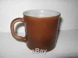 RARE vintage MICKEY MOUSE anchor hocking brown MILK GLASS mug