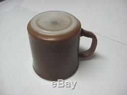 RARE vintage MICKEY MOUSE anchor hocking brown MILK GLASS mug