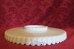RaRe Westmoreland Milk Glass Drapes & Tassels Low Seated Cake Stand