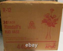 Randall Milk Glass 3 Ring Flower Bud Vase 1960 Art Deco Style 35 Total Vintage