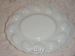 Rare 1950's Fenton Glass Amethyst Milk Glass Chicken Hen Server Dish Egg Plate