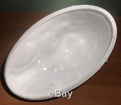 Rare Antique Atterbury Milk Glass Boar's Head Dish Cover 1888