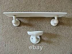 Rare Antique Porcelain & Milk Glass Bathroom Shelf & Soap Dish Victorian