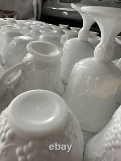 Rare Collectors Milk Glass Set. 52 Pieces